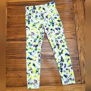 Neon floral leggings